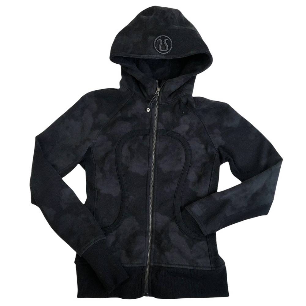 Lululemon Black/Gray Scuba Hoodie in Black Snowy Owl